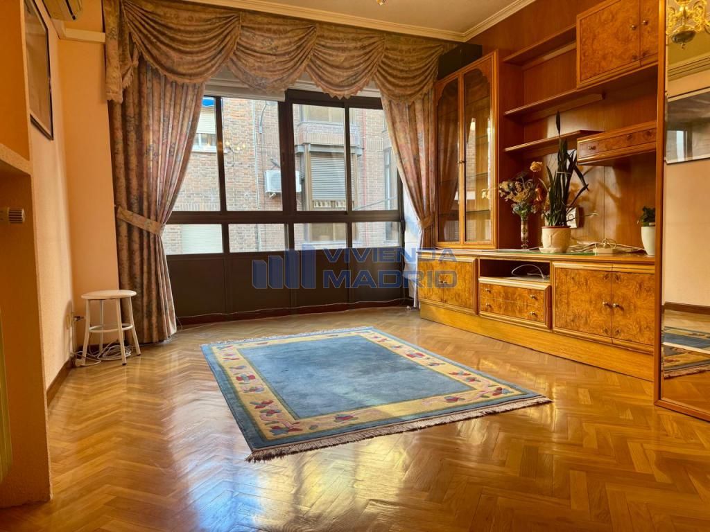 Sala d'estar de Pis en venda en  Madrid Capital amb Aire condicionat, Calefacció i Parquet