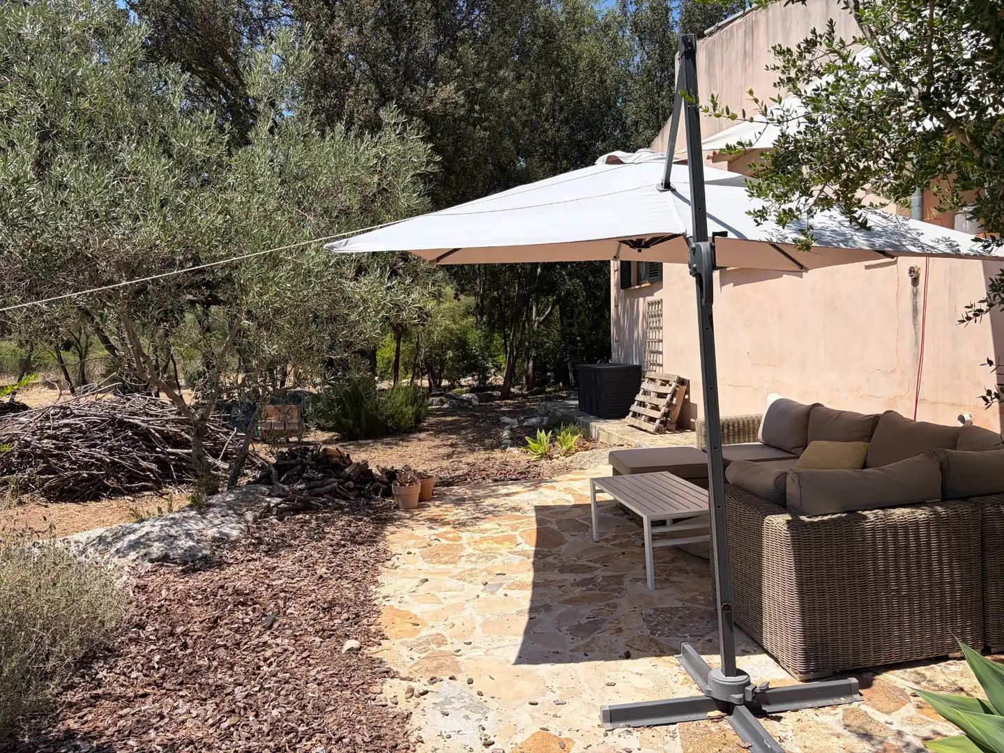 Terrassa de Finca rústica en venda en Campanet amb Aire condicionat, Calefacció i Jardí privat