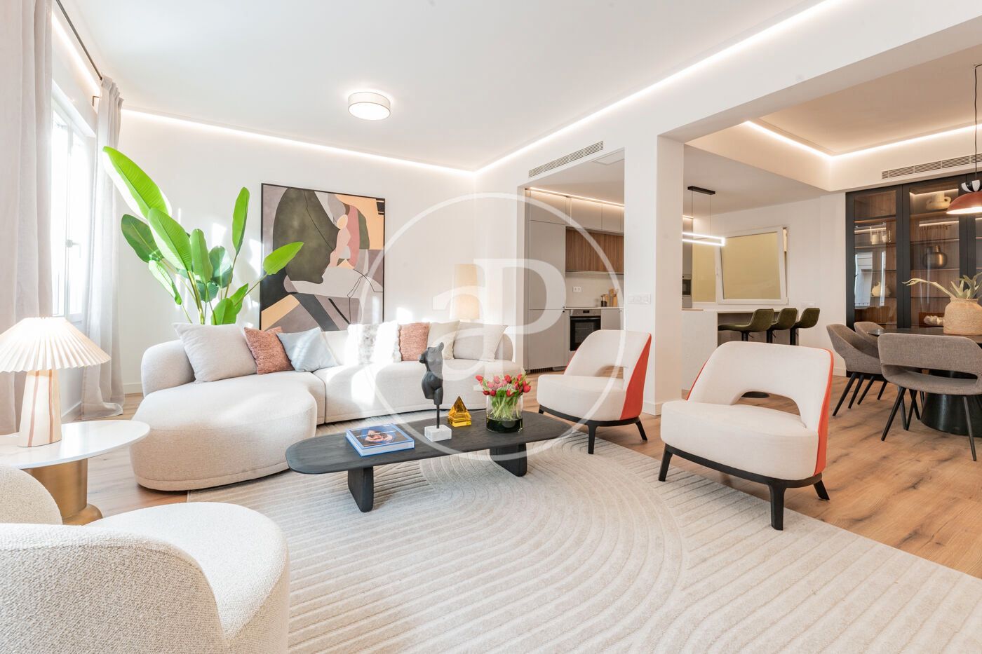 Living room of Flat for sale in  Madrid Capital  with Air Conditioner and Heating