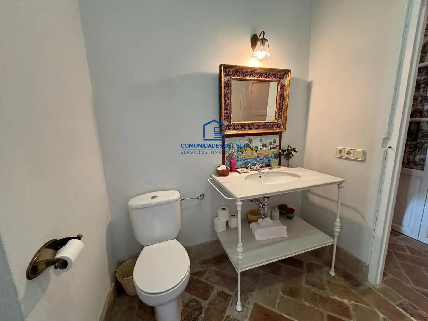 Bany de Casa o xalet de lloguer en El Puerto de Santa María amb Aire condicionat, Terrassa i Piscina