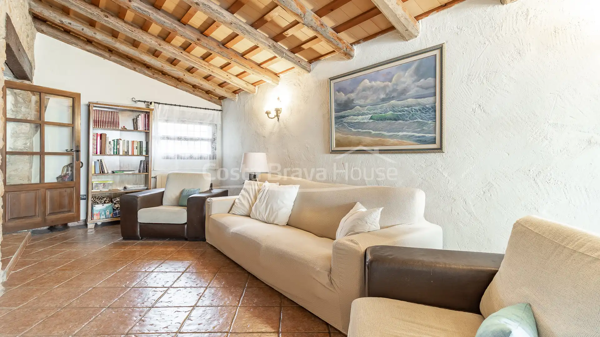 Living room of Country homes for sale in Begur  with Air Conditioner, Heating and Private garden