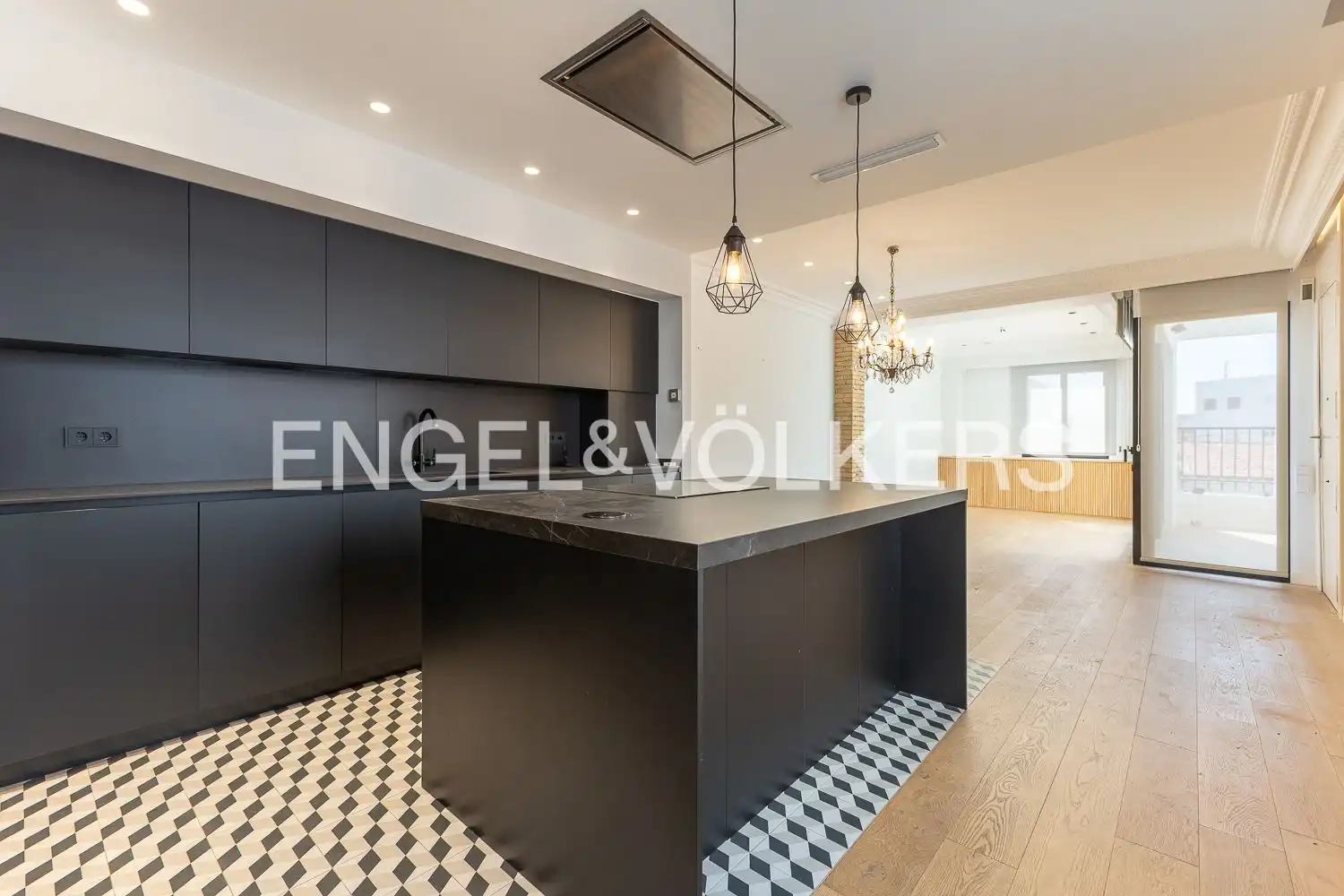 Kitchen of Attic for rent in Valencia  with Air Conditioner, Heating and Terrace