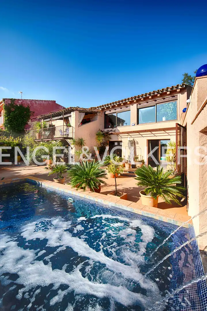 Exterior view of Detached homes for sale in Cantallops  with Private garden, Terrace and Swimming Pool