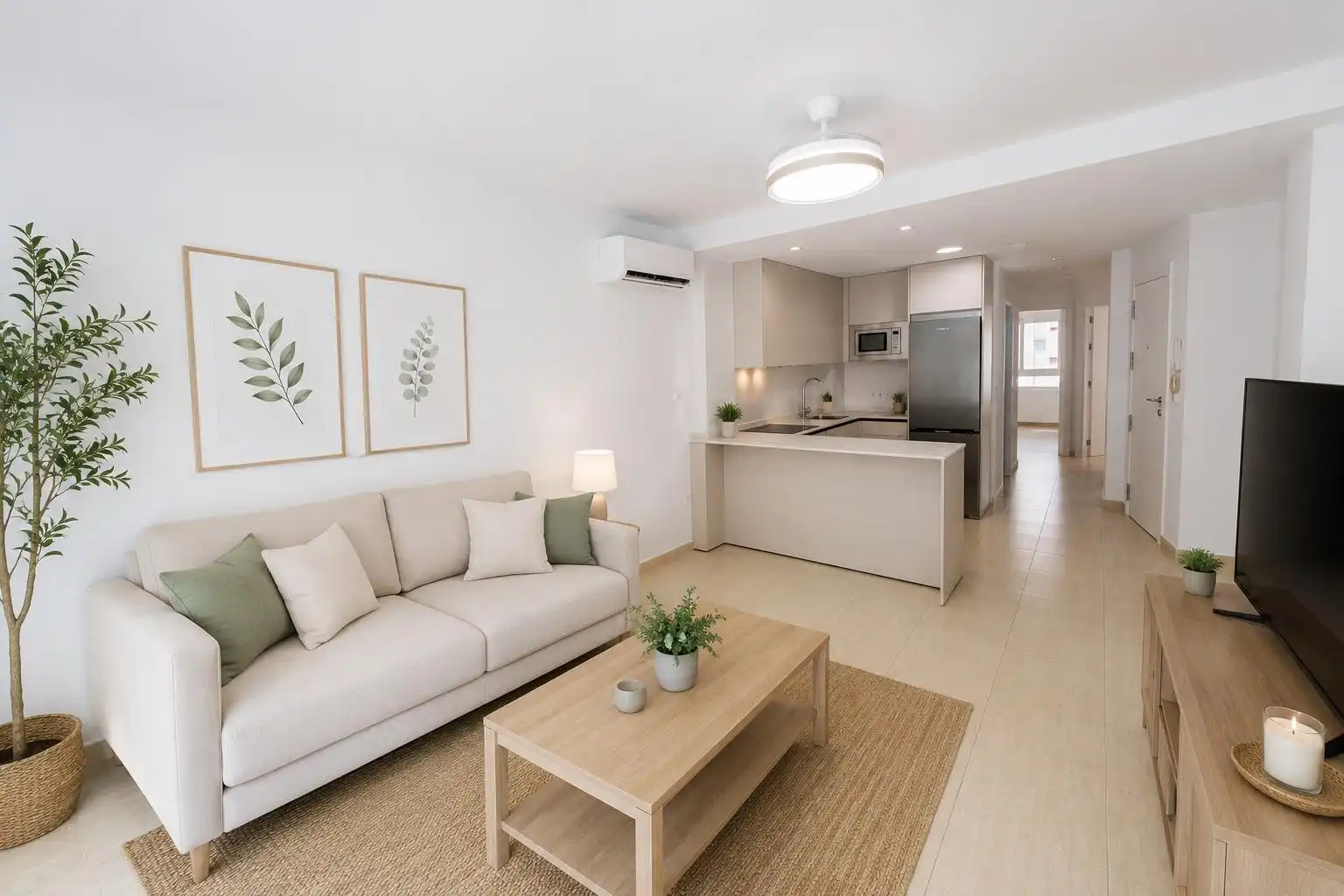 Wohnzimmer von Wohnungen zum Verkauf in Lorca mit Klimaanlage und Heizung