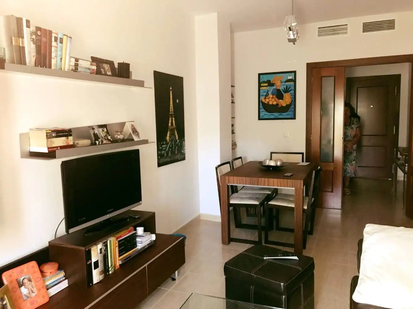 Living room of Flat for sale in Llerena  with Terrace, Furnished and Oven