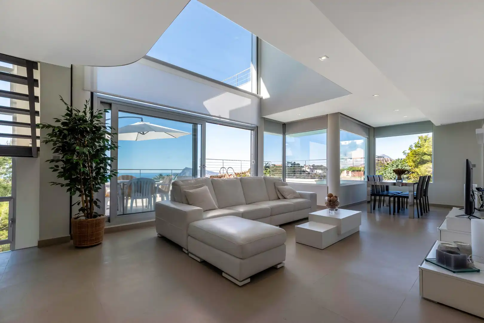 Sala de estar de Casa adosada en venta en Altea con Aire acondicionado, Jardín privado y Terraza