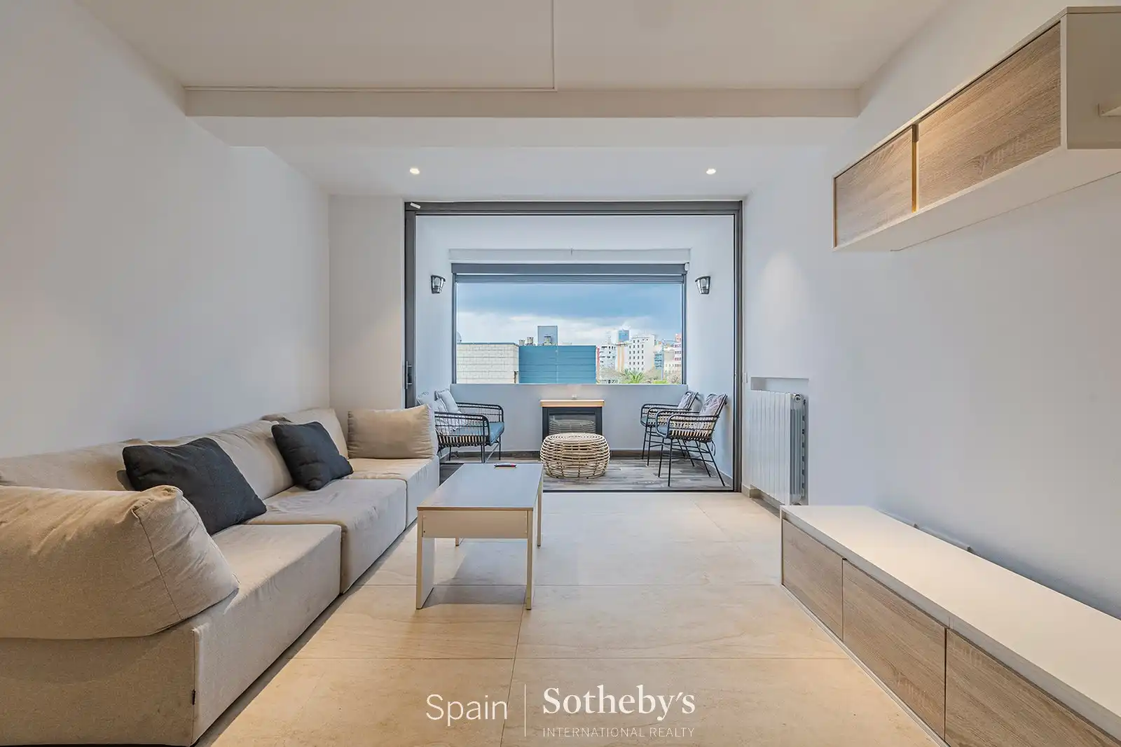 Sala de estar de Apartamento en venta en Barcelona con Aire acondicionado y Terraza