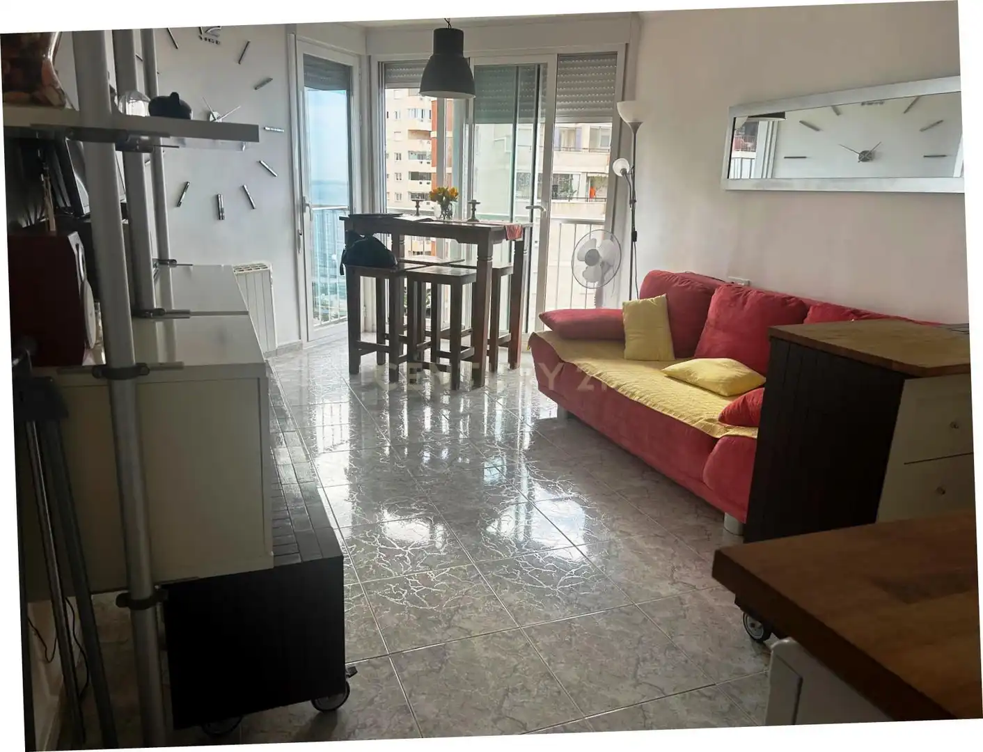 Sala de estar de Apartamento en venta en Calpe / Calp con Aire acondicionado, Jardín privado y Microondas