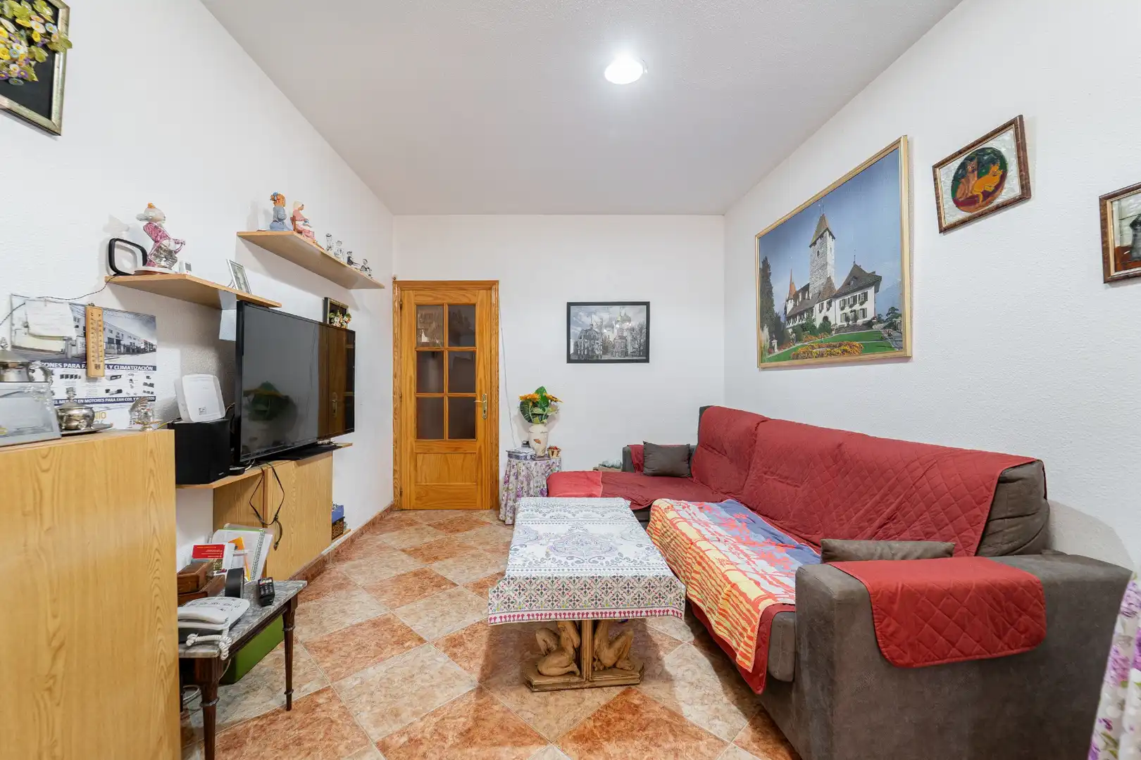Sala de estar de Piso en venta en El Álamo con Jardín privado, Amueblado y Horno