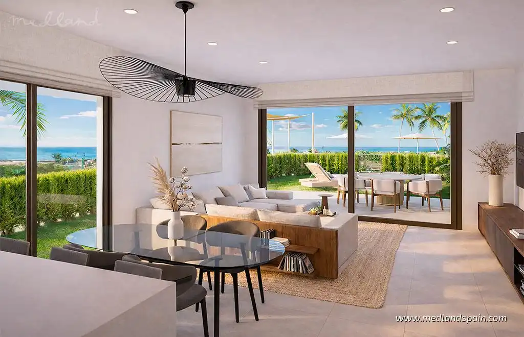 Sala de estar de Casa adosada en venta en El Campello con Aire acondicionado, Calefacción y Jardín privado