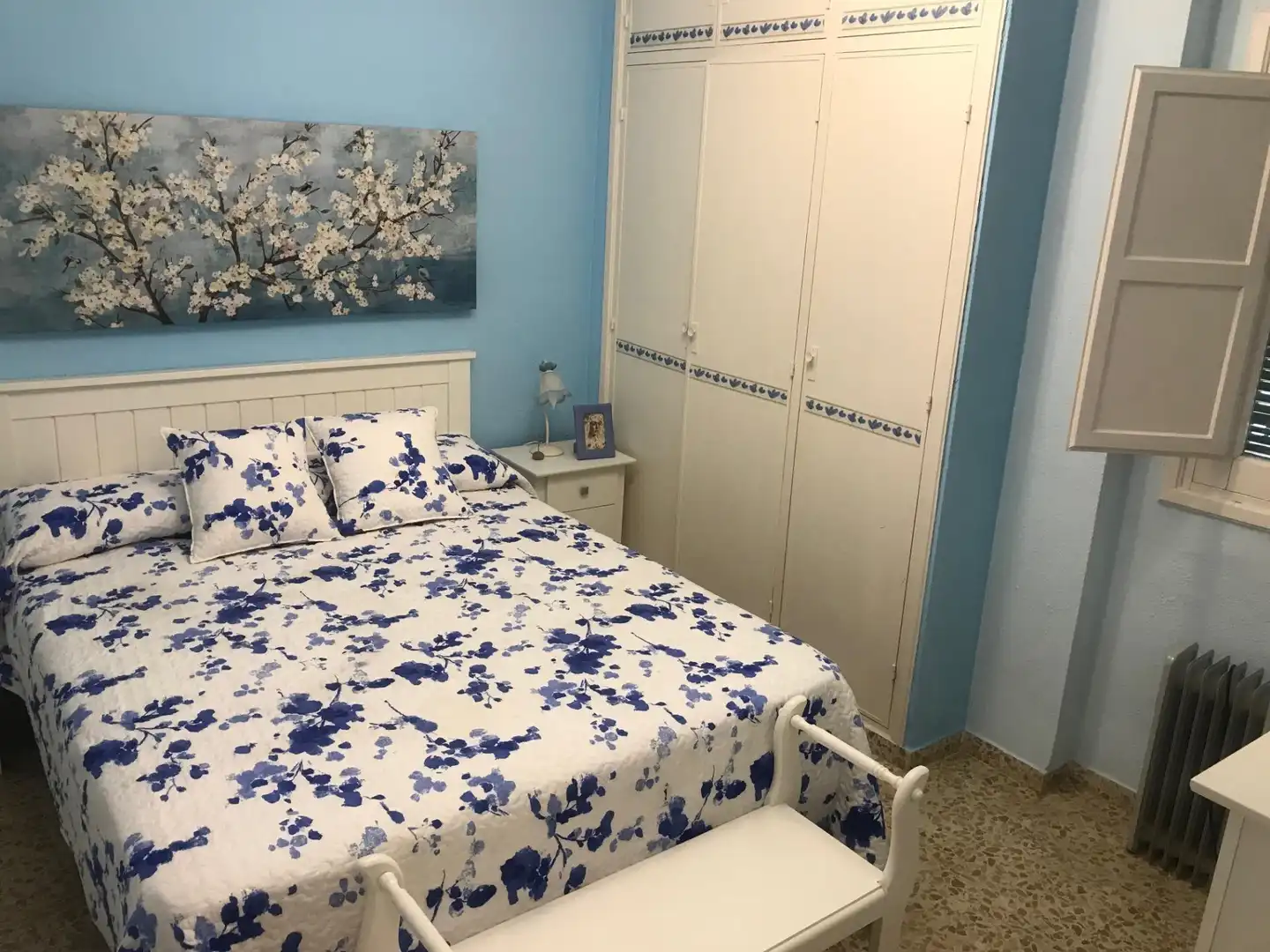 Schlafzimmer von Wohnung zur Miete in Sevilla mit Klimaanlage, Terrasse und Möbliert