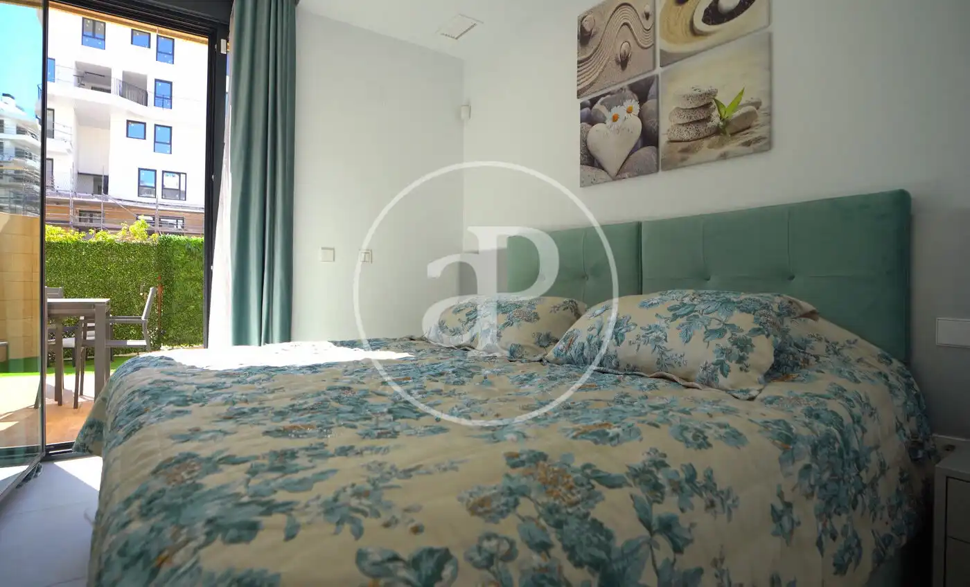 Schlafzimmer von Einfamilien-Reihenhaus zum Verkauf in Villajoyosa / La Vila Joiosa mit Klimaanlage, Heizung und Privatgarten