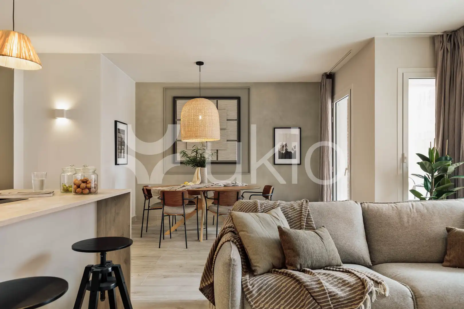 Living room of Apartments for rent in Barcelona  with Air Conditioner, Heating and Terrace