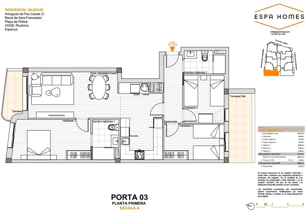 Piso en venta en PAU CASALS, Riudoms