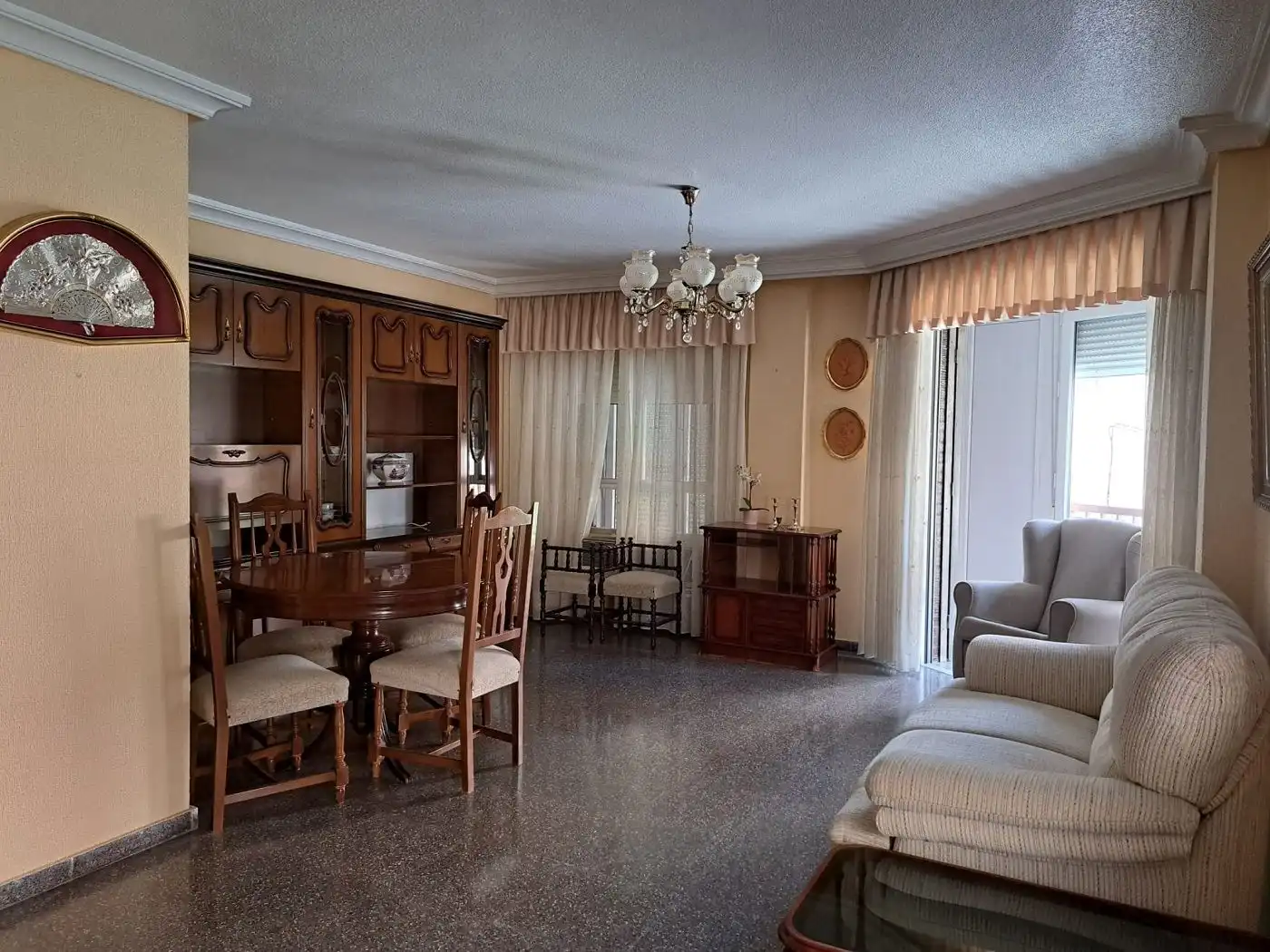 Sala de estar de Piso de alquiler en  Murcia Capital con Aire acondicionado, Calefacción y Terraza