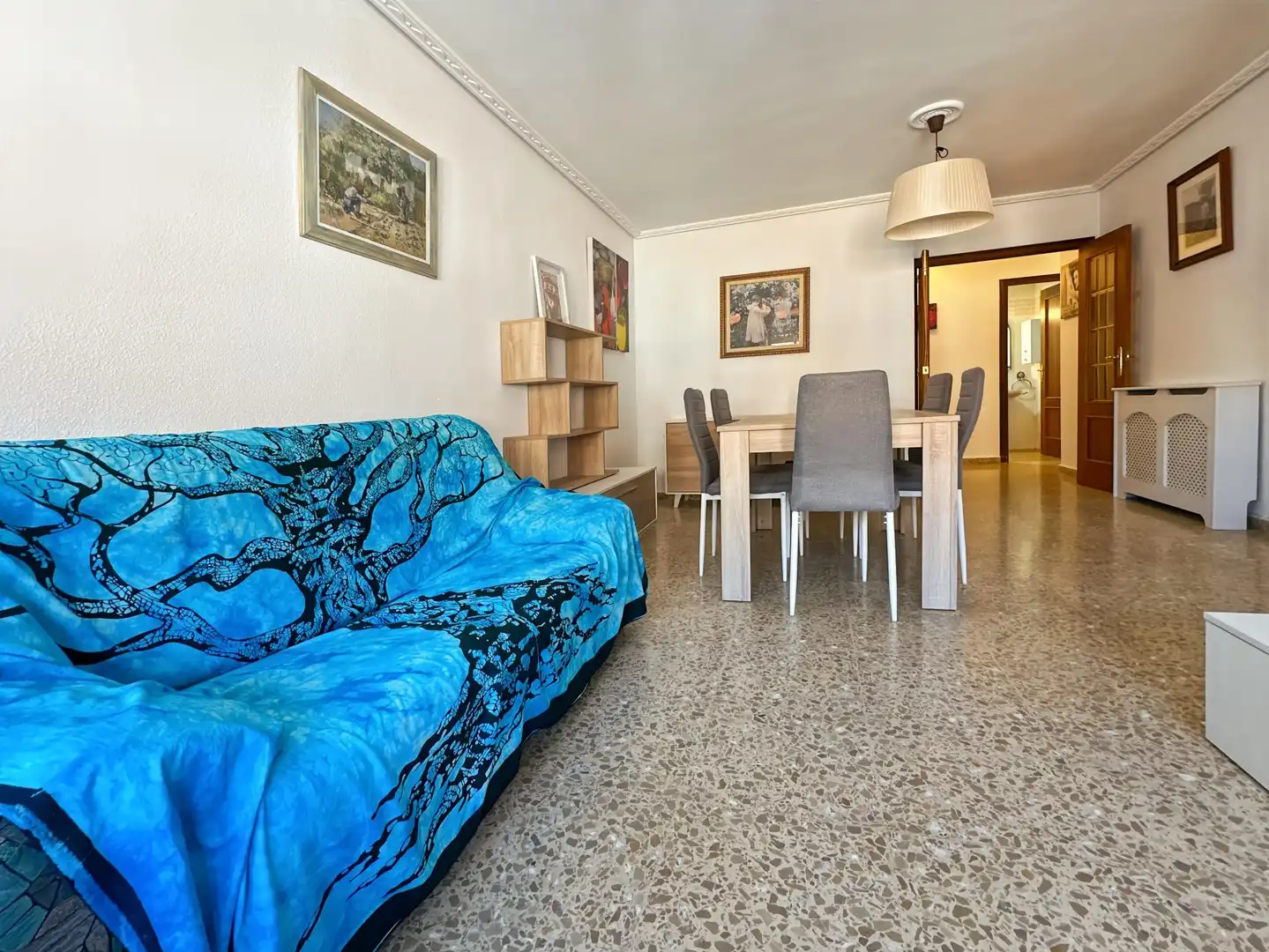 Sala d'estar de Pis de lloguer en Castellón de la Plana / Castelló de la Plana amb Calefacció, Terrassa i Moblat