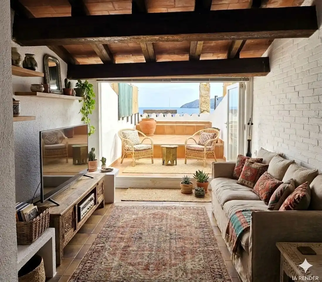 Wohnzimmer von Maisonette zum Verkauf in Cadaqués mit Terrasse