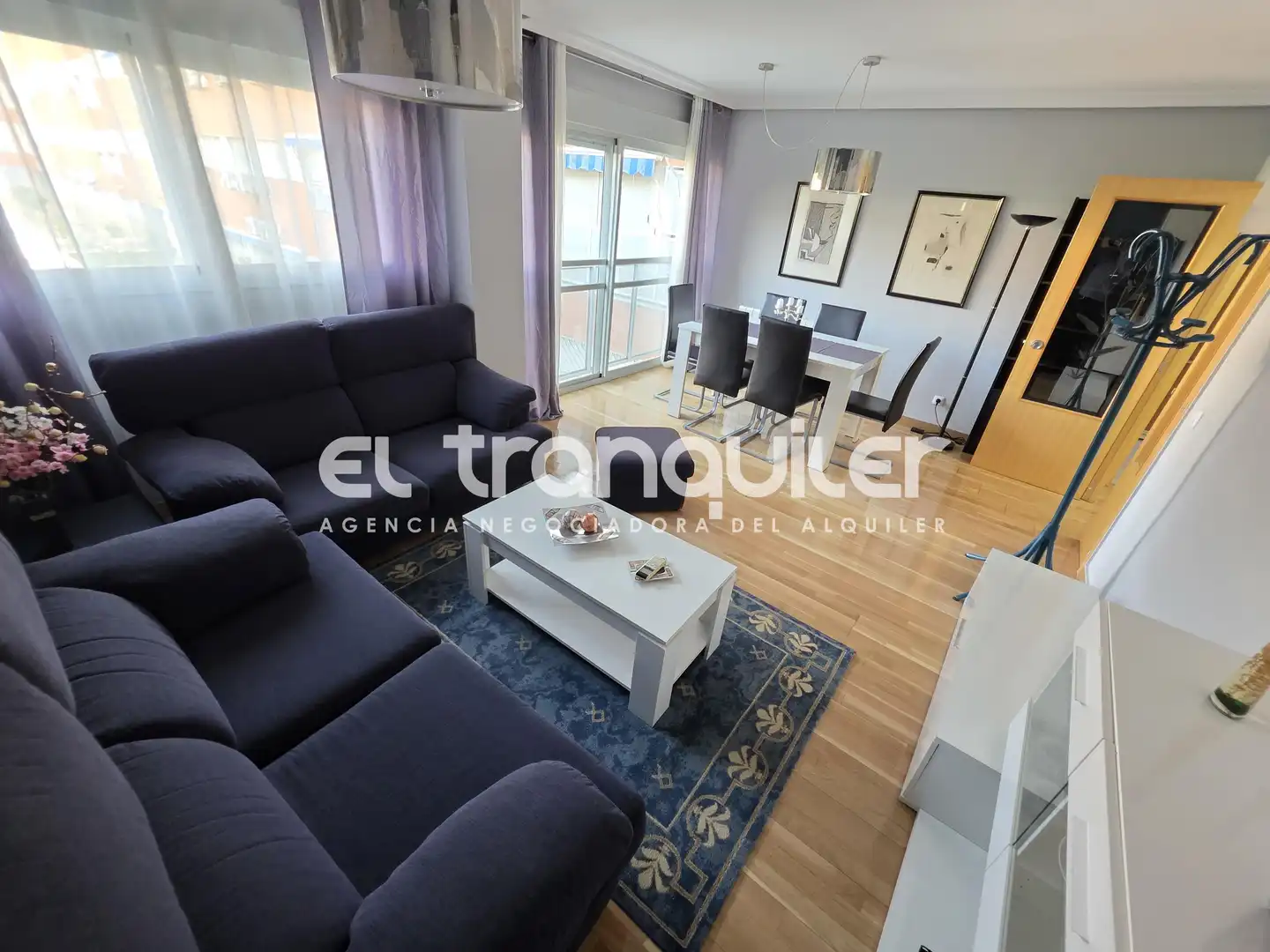 Sala de estar de Piso de alquiler en Madrid con Aire acondicionado, Parquet y Amueblado