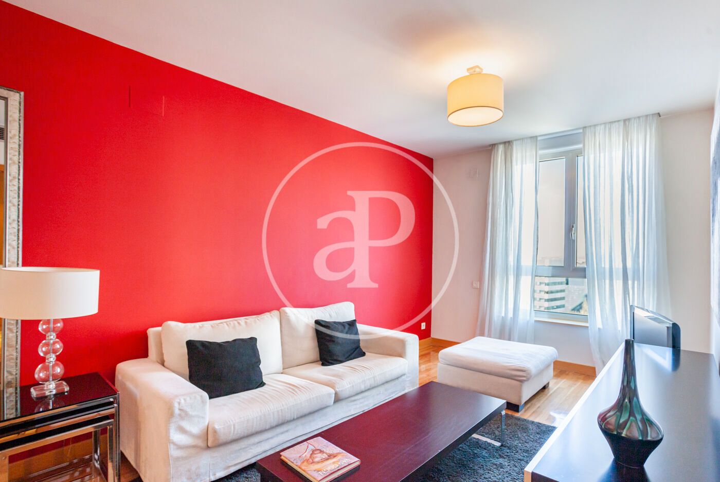 Living room of Flat to rent in  Madrid Capital  with Air Conditioner, Heating and Private garden