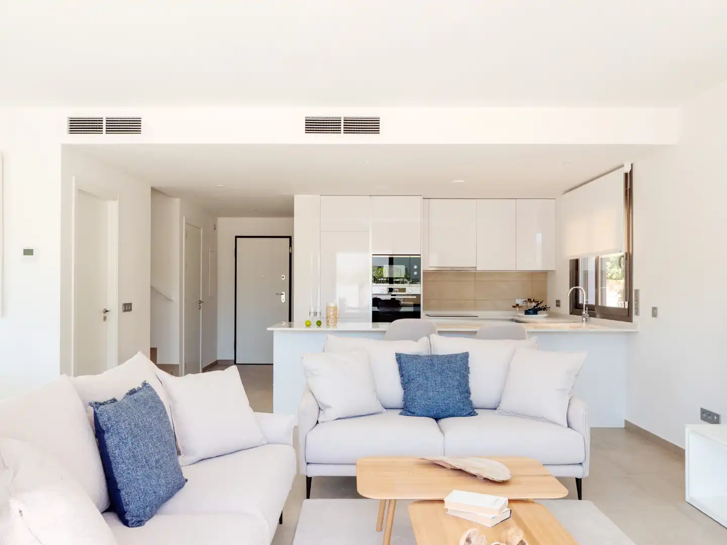 Sala de estar de Dúplex en venta en Ses Salines con Aire acondicionado, Jardín privado y Terraza