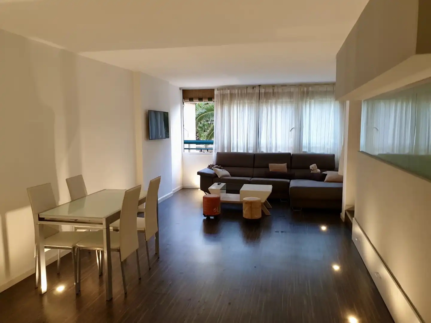 Sala d'estar de Apartament en venda en Finestrat amb Jardí privat i Piscina