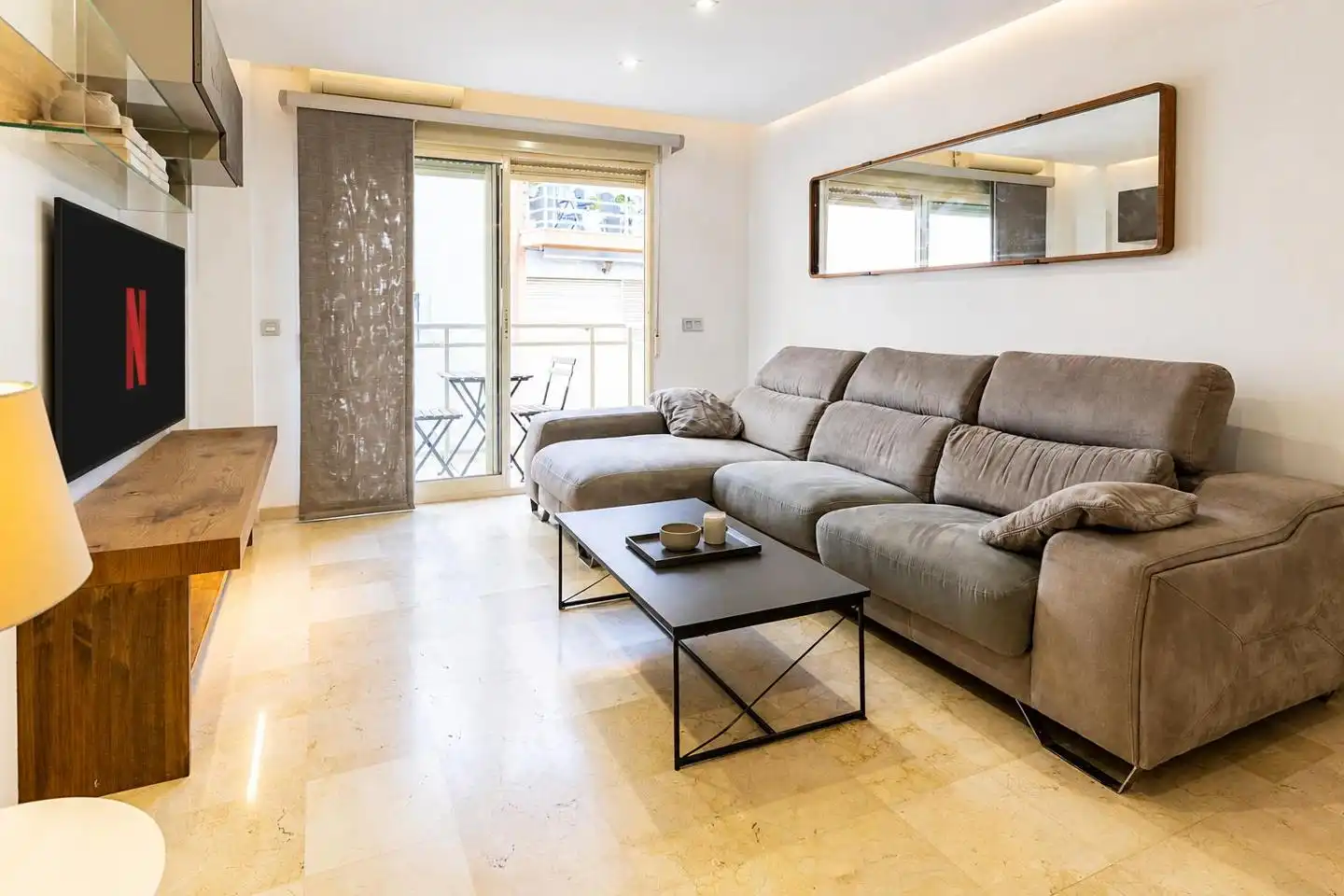 Wohnzimmer von Maisonette zum Verkauf in Santa Pola mit Klimaanlage, Terrasse und Möbliert