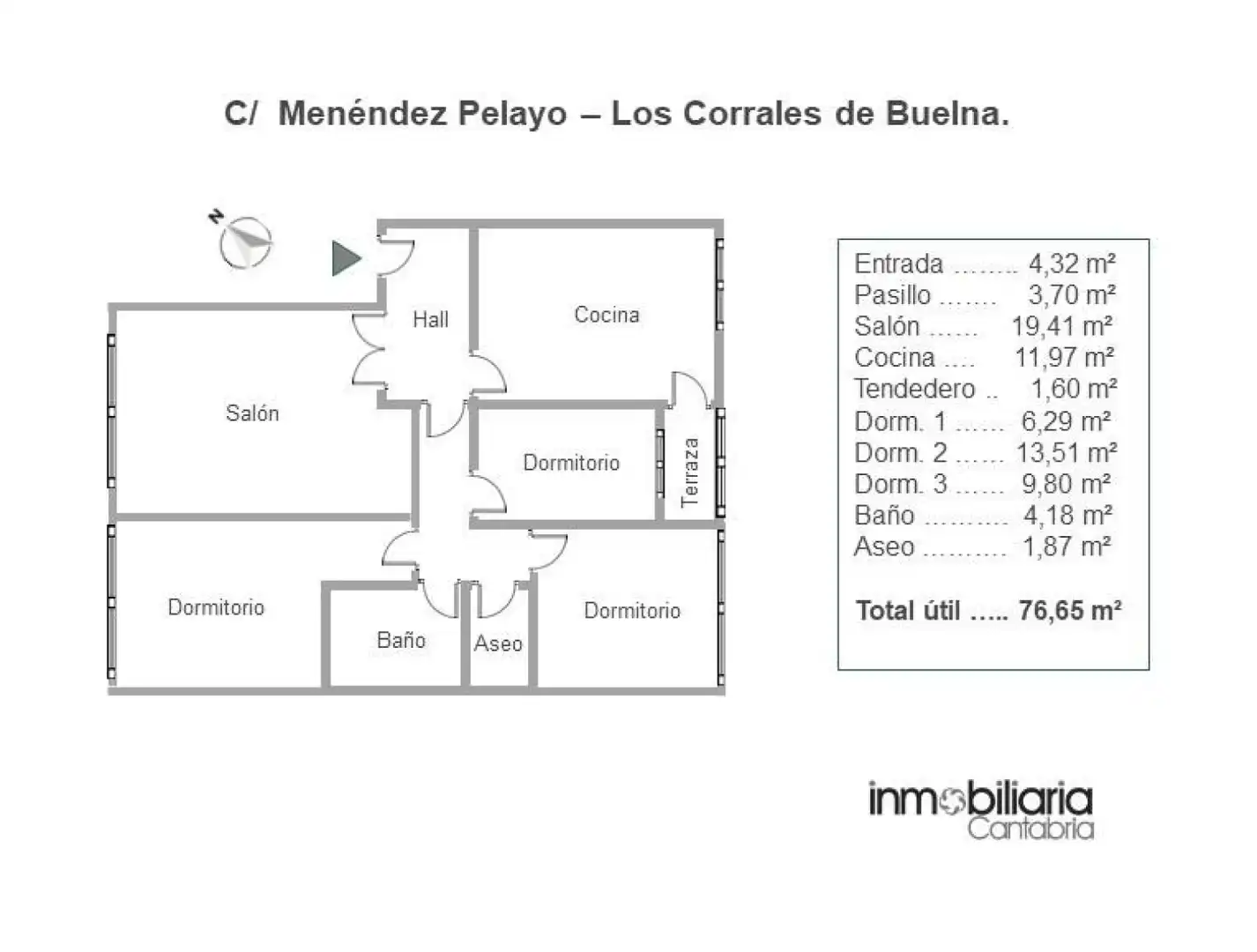 Pis en venda en Los Corrales de Buelna  amb Calefacció, Parquet i Terrassa