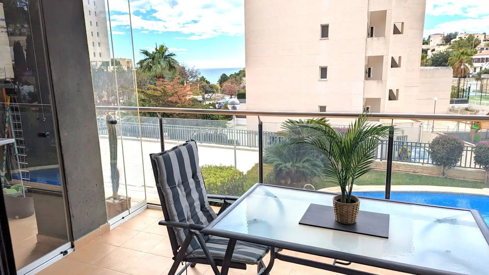 Terraza de Apartamento de alquiler en Calpe / Calp con Aire acondicionado, Calefacción y Terraza
