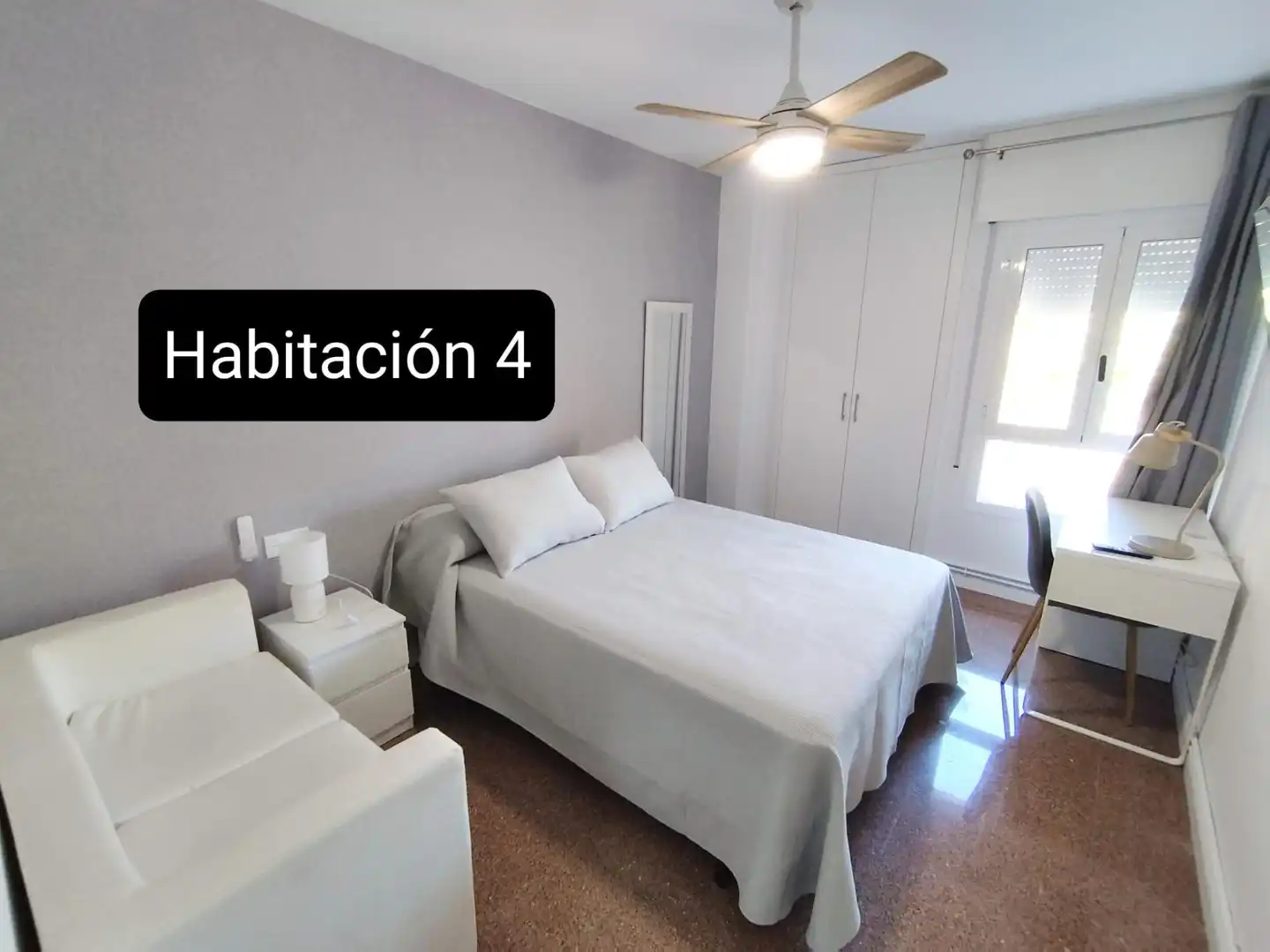 Habitación de Piso para compartir en Murcia con Aire acondicionado, Terraza y Amueblado