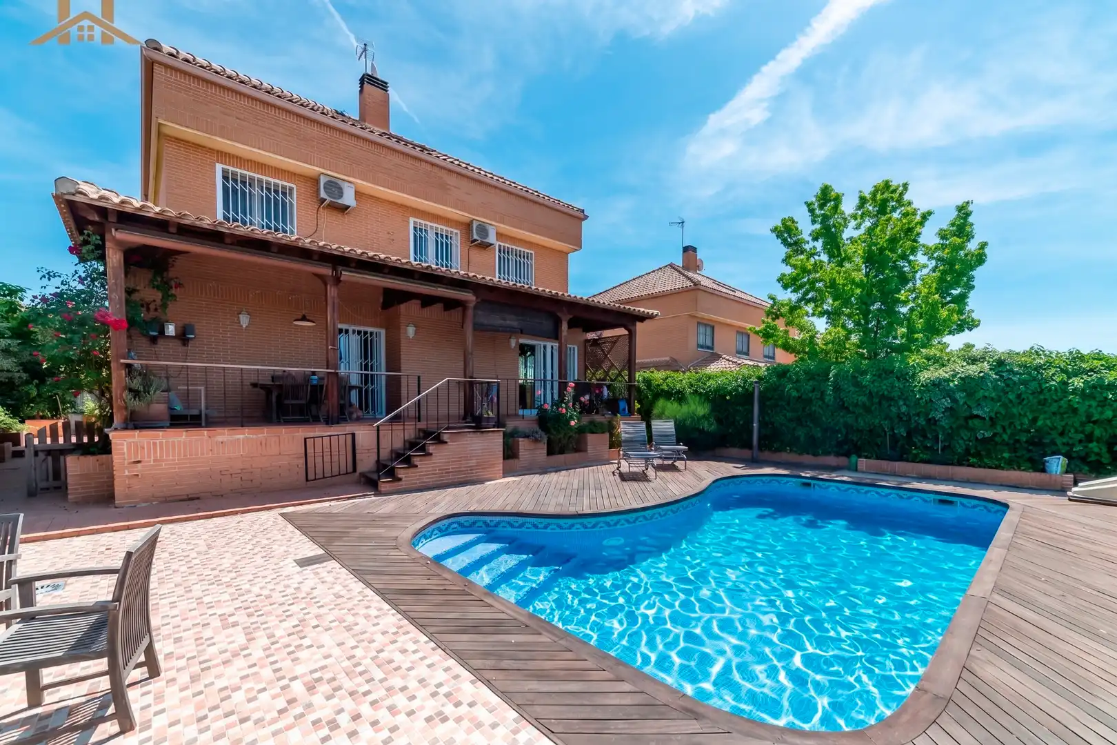 Piscina de Casa o chalet en venta en Arroyomolinos (Madrid) con Aire acondicionado, Jardín privado y Terraza