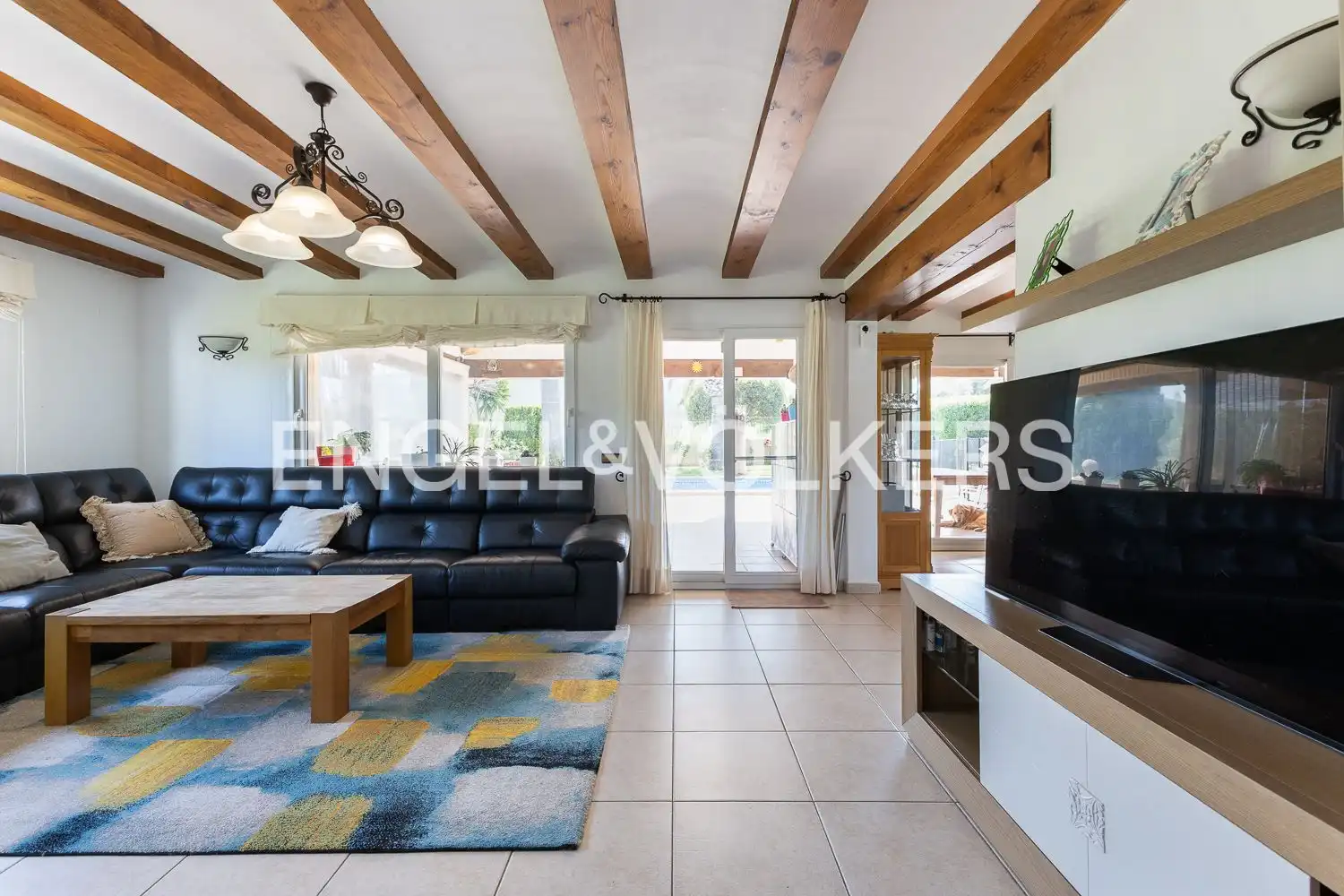 Sala de estar de Finca rústica en venta en Jávea / Xàbia con Aire acondicionado, Calefacción y Jardín privado