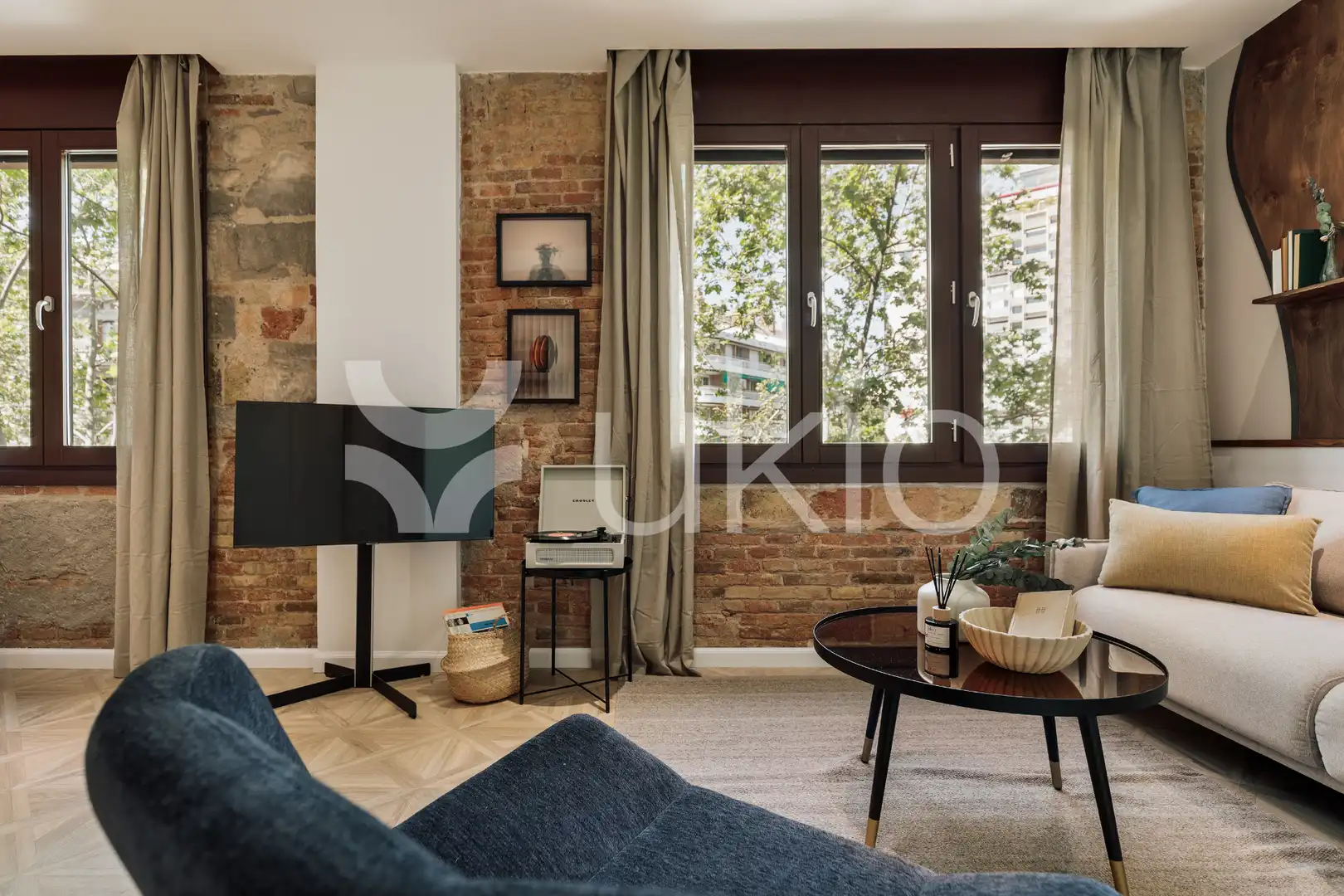 Sala d'estar de Apartament de lloguer en Barcelona amb Aire condicionat, Calefacció i Moblat
