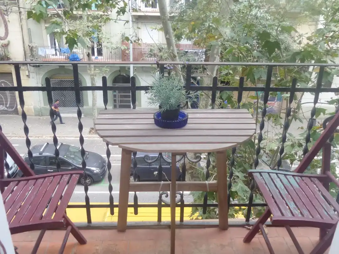 Terraza de Piso de alquiler en Barcelona con Calefacción, Amueblado y Horno