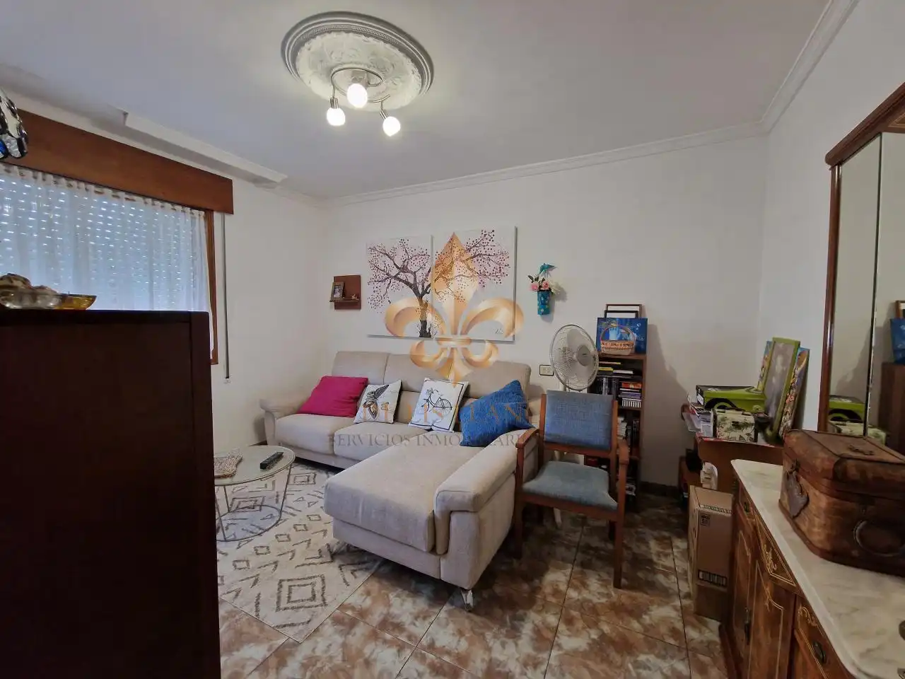 Sala d'estar de Casa o xalet en venda en O Rosal   amb Calefacció, Jardí privat i Terrassa