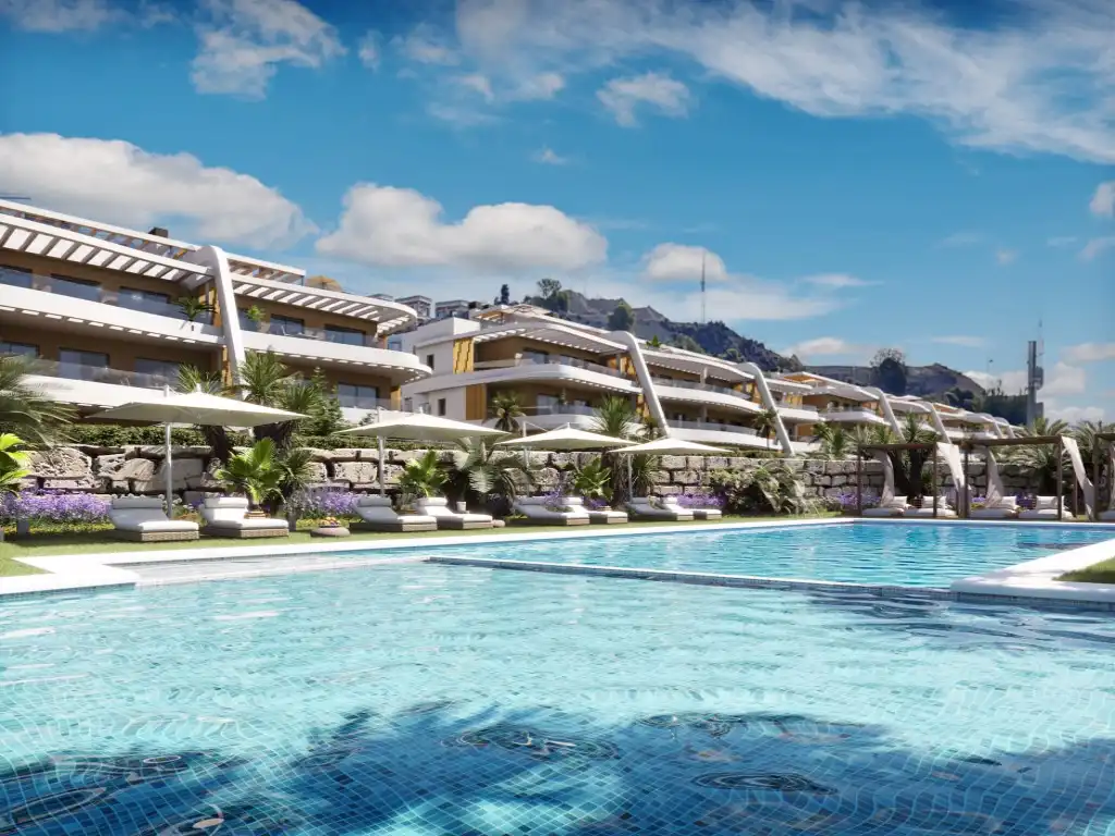 Piscina de Apartament en venda en Finestrat amb Jardí privat i Piscina