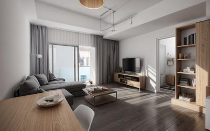 Sala d'estar de Dúplex en venda en Girona Capital amb Aire condicionat, Calefacció i Parquet