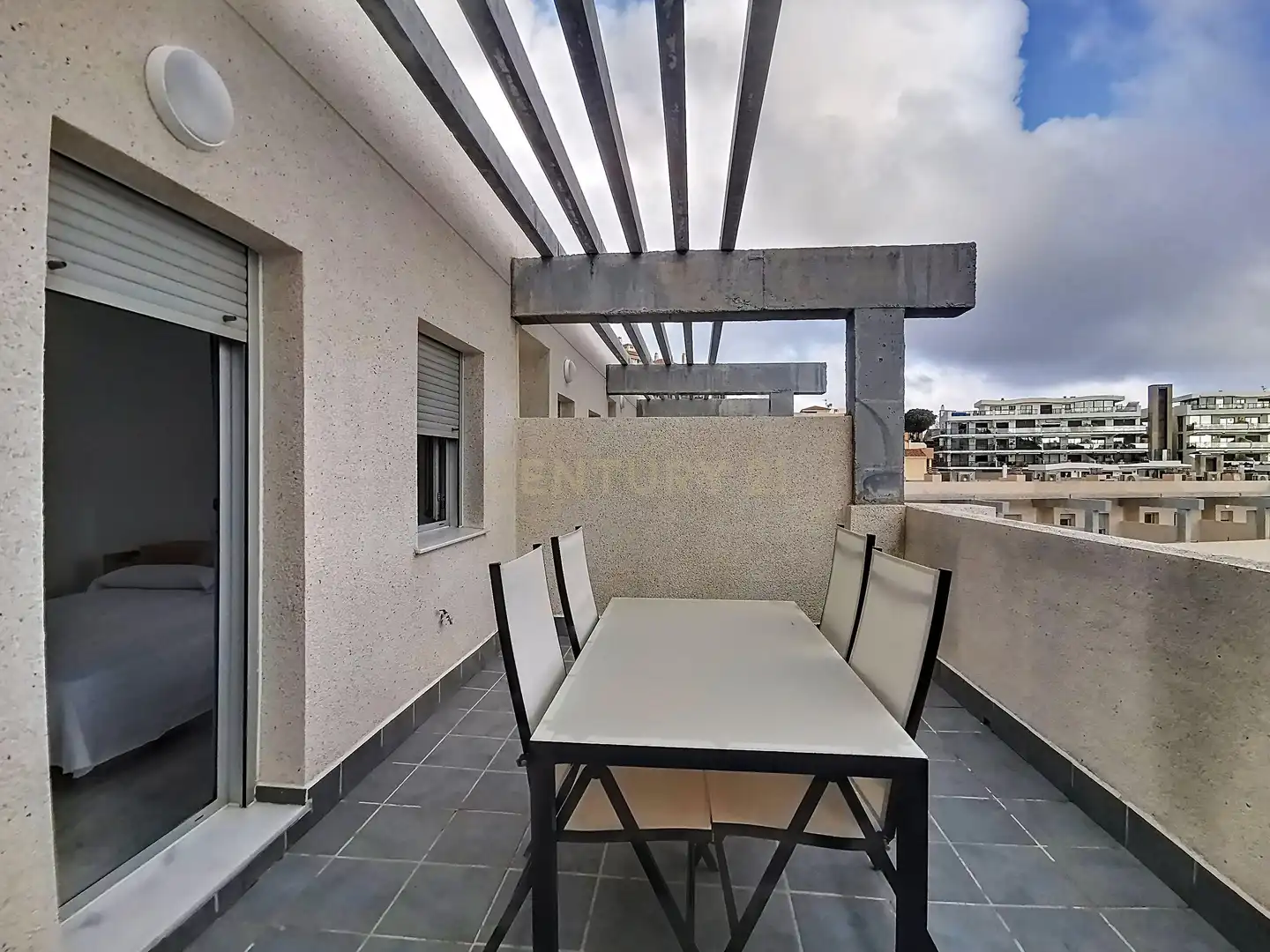 Terrassa de Apartament de lloguer en Mijas amb Aire condicionat, Jardí privat i Traster