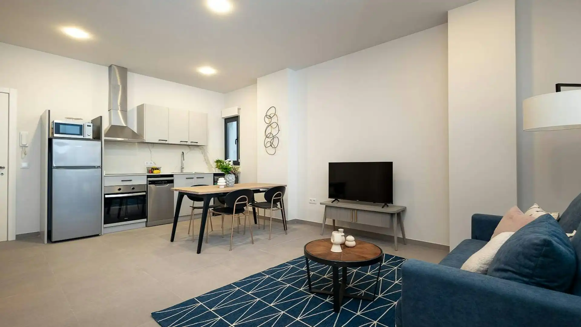 Living room of Flat for rent in  Valencia Capital  with Air Conditioner, Heating and Furnished