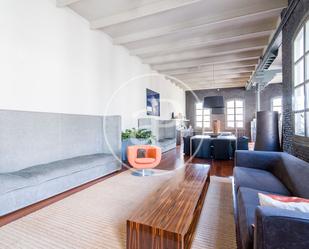 Sala d'estar de Pis de lloguer en  Barcelona Capital amb Aire condicionat, Calefacció i Moblat