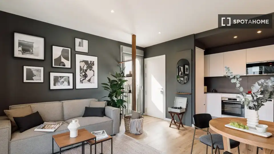 Living room of Flat for rent in Barcelona  with Air Conditioner, Heating and Furnished