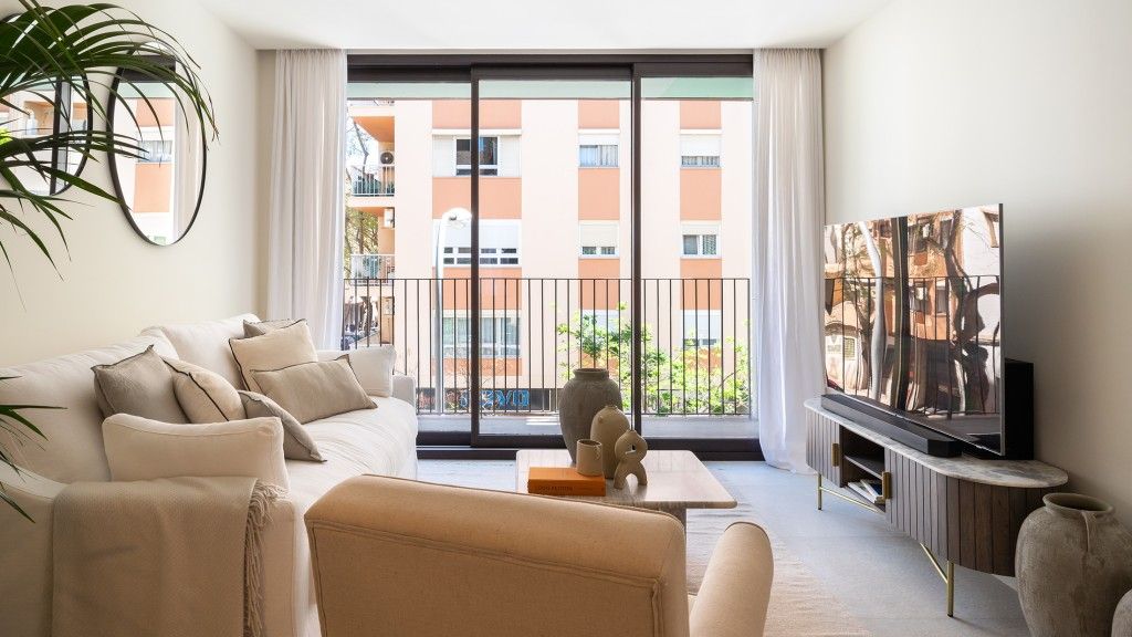 Sala d'estar de Apartament en venda en  Palma de Mallorca amb Aire condicionat, Calefacció i Terrassa