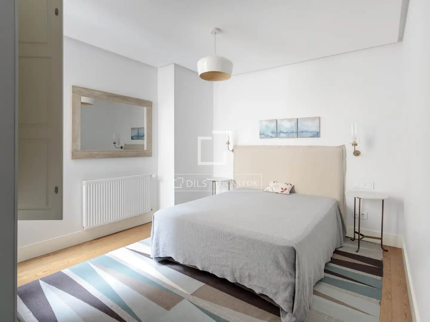 Schlafzimmer von Wohnung zur Miete in Madrid mit Klimaanlage, Heizung und Parkett