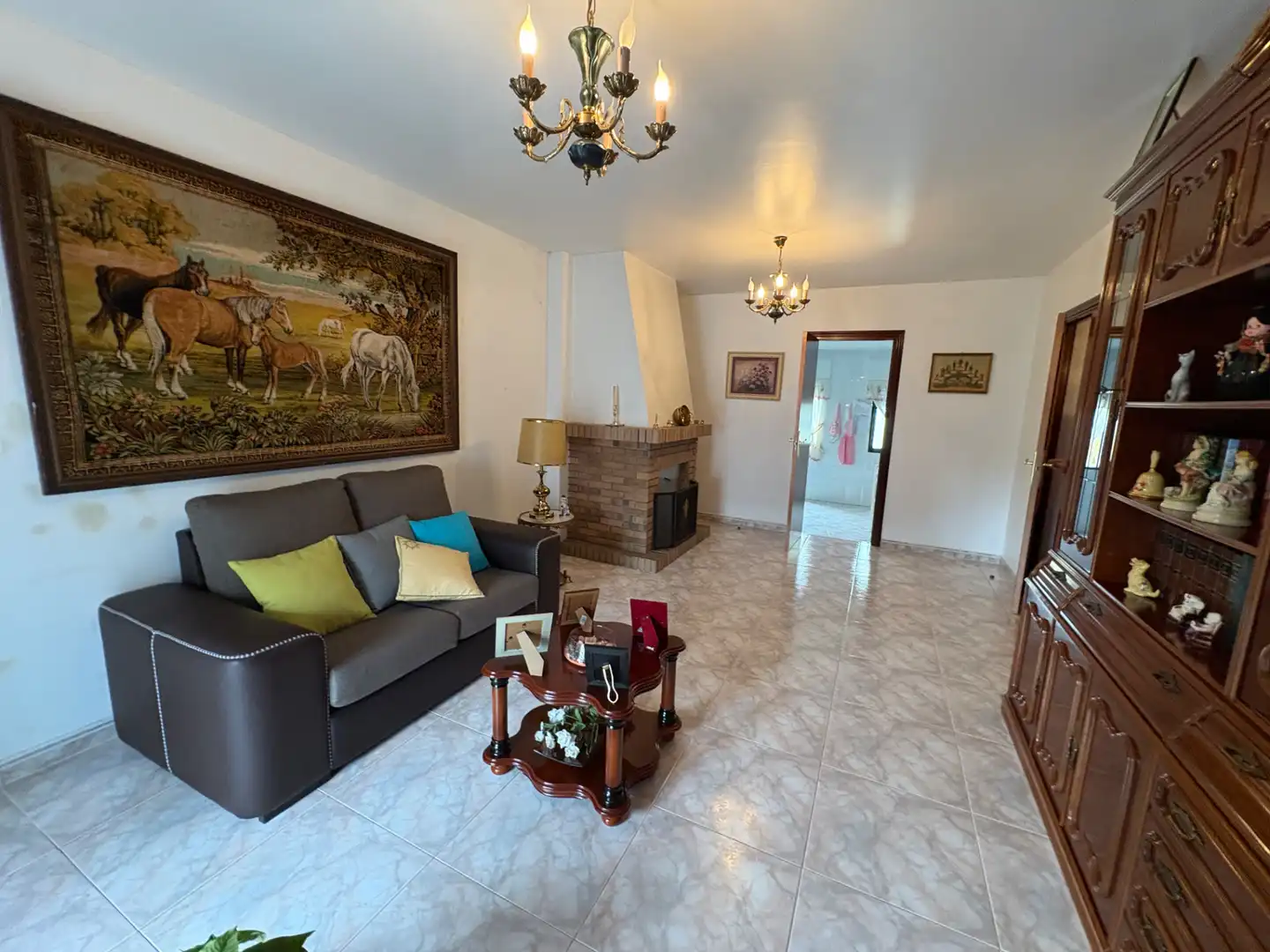 Living room of Houses for sale in Narón  with Private garden, Storage room and Furnished