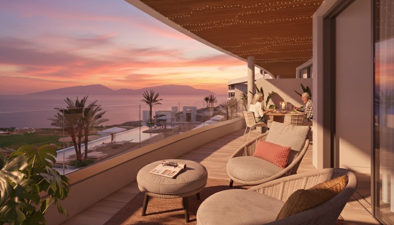 Terrace of Flat for sale in Adeje  with Air Conditioner, Storage room and Swimming Pool