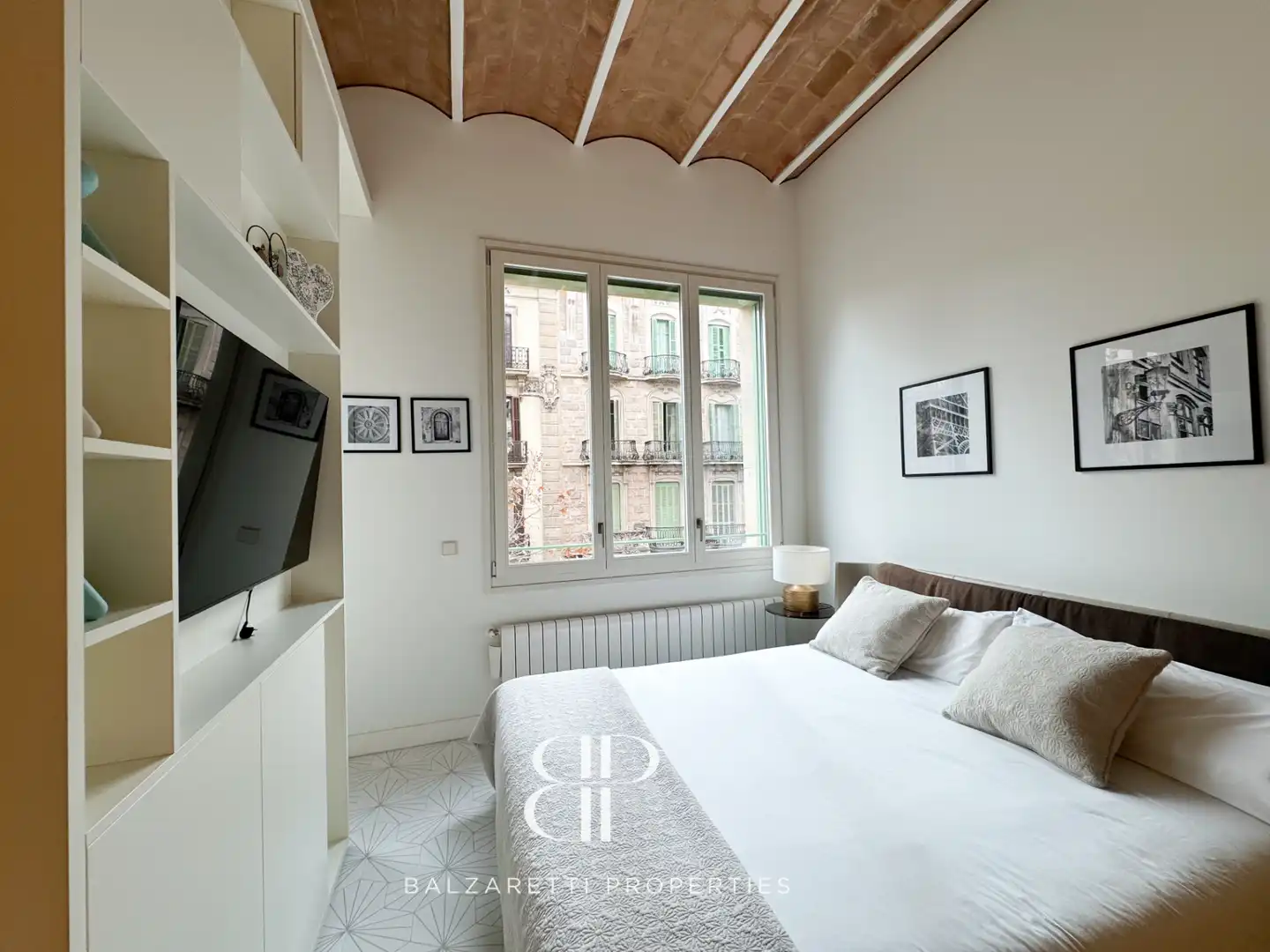 Schlafzimmer von Wohnung zur Miete in Barcelona mit Klimaanlage, Heizung und Möbliert