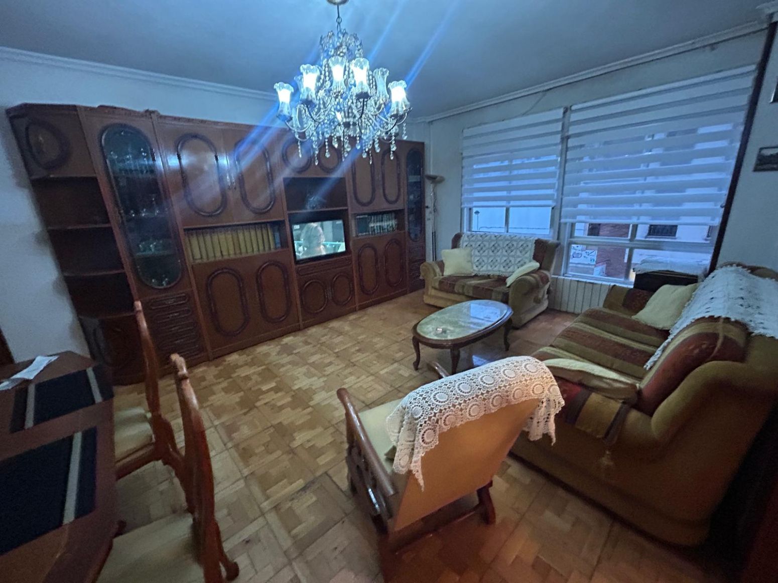 Living room of Flat to rent in Torrelavega   with Heating, Parquet flooring and Furnished