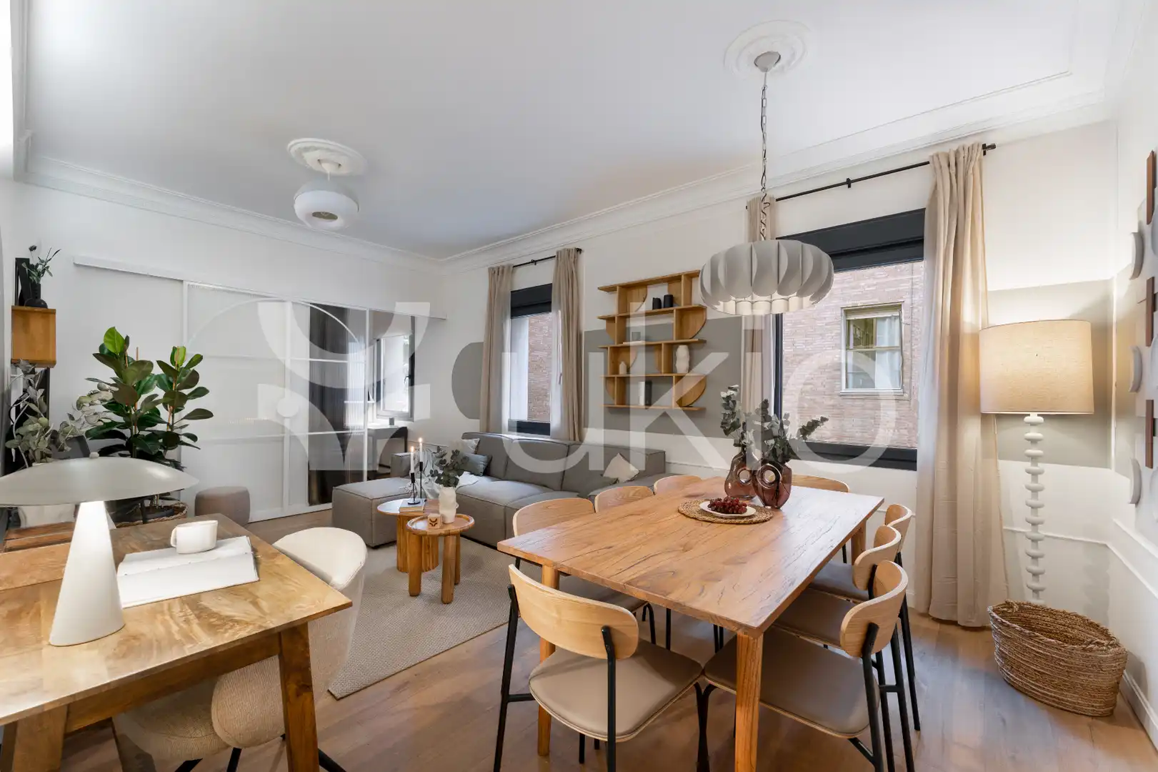 Dining room of Apartments for rent in Madrid  with Air Conditioner, Heating and Furnished