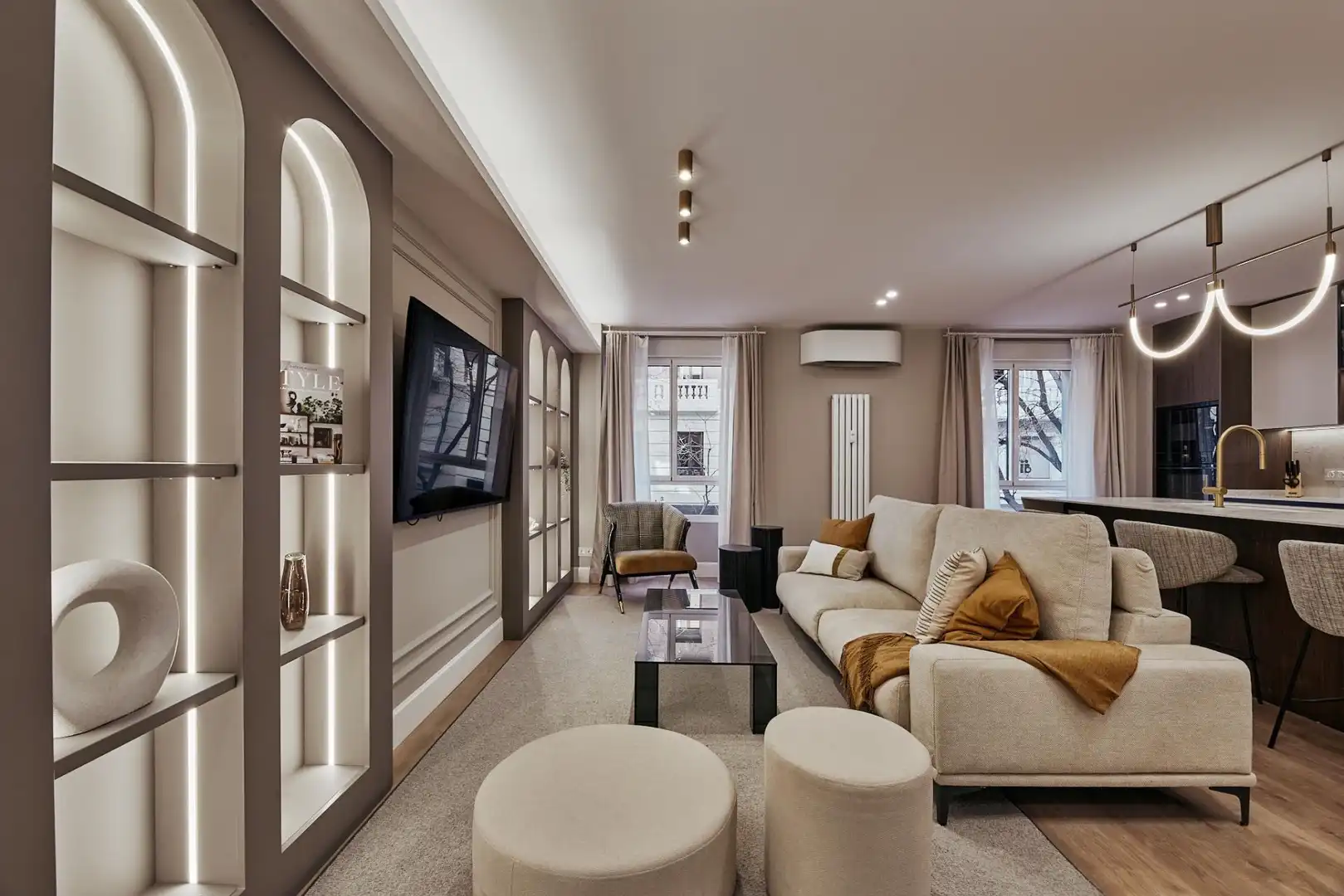 Sala de estar de Piso en venta en Madrid con Aire acondicionado, Calefacción y Domótica