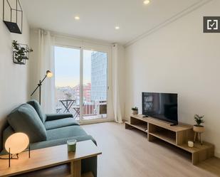 Sala d'estar de Pis de lloguer en  Barcelona Capital amb Aire condicionat, Calefacció i Moblat