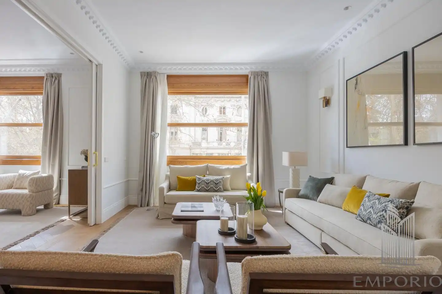 Wohnzimmer von Wohnung zum Verkauf in Madrid mit Klimaanlage, Heizung und Terrasse